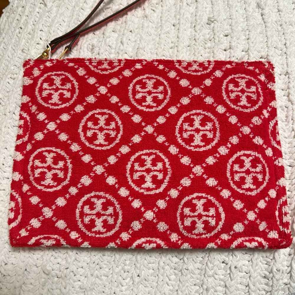 Tory Burch Terry Cloth Pouch Clutch